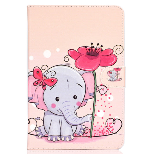 Colored Pattern Drawing Horizontal Flip PU Leather Case with Three-folding Holder for 8 inch Tablet PC(Elephant flowers) by bashfashion