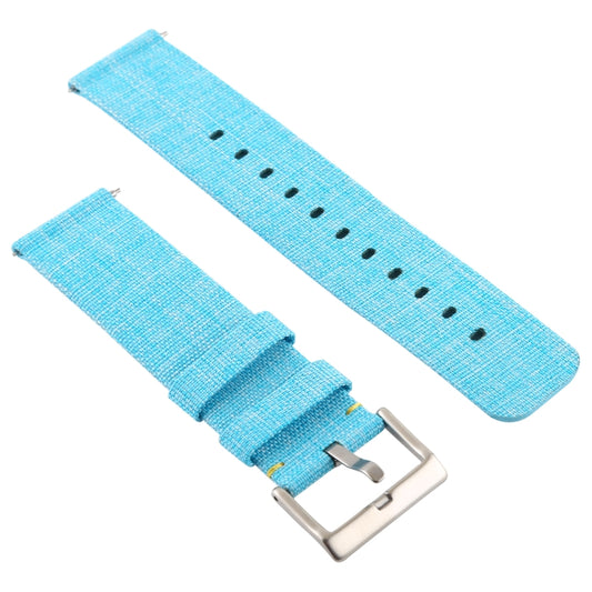 Simple Fashion Canvas Watch Band for Fitbit Versa / Versa 2(Sky Blue) by bashfashion