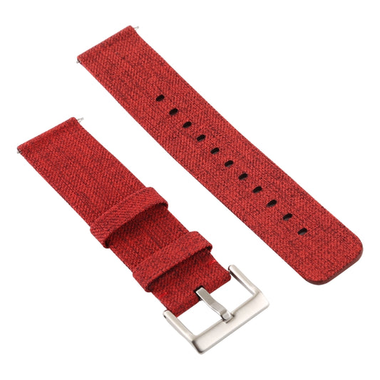Simple Fashion Canvas Watch Band for Fitbit Versa / Versa 2(Dark Orange) by bashfashion