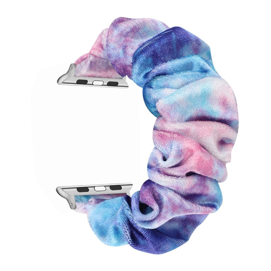 Flannel Hair Ring Strap Watch Band For Apple Watch Series 9&8&7 41mm / SE 3&SE 2&6&SE&5&4 40mm / 3&2&1 38mm(15) by bashfashion