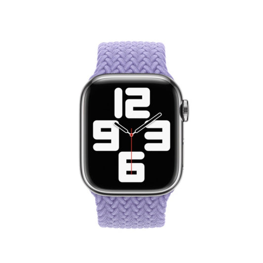 Nylon Single-turn Braided Watch Band For Apple Watch Series 9&8&7 41mm / SE 3&SE 2&6&SE&5&4 40mm / 3&2&1 38mm, Length:M 145mm(British Lavender) by bashfashion