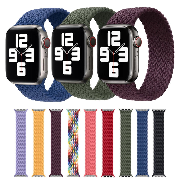 Nylon Single-turn Braided Watch Band For Apple Watch Series 7 41mm / 6 & SE & 5 & 4 40mm / 3 & 2 & 1 38mm, Length:L 155mm (Starlight White) by bashfashion