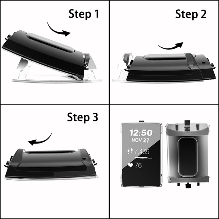 For Fitbit Charge 3 / 4 Full Coverage Plating TPU Watch Case(Transparent) by bashfashion