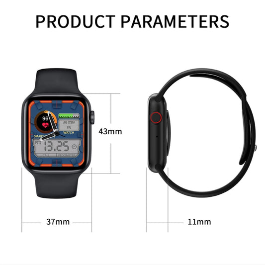 DW35 1.75 inch Full Screen IP67 Waterproof Smart Watch, Support Sleep Monitor / Heart Rate Monitor / Bluetooth Call(Black) by bashfashion