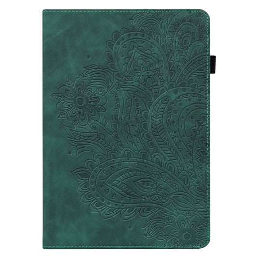 For Samsung Galaxy Tab A 8.0 (2019) T290 Peacock Embossed Pattern TPU + PU Horizontal Flip Leather Case with Holder & Card Slots & Wallet(Green) by bashfashion