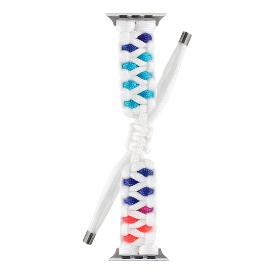 Braided Umbrella Cord Watch Band For Apple Watch Ultra 49mm&Watch Ultra 2 49mm / Series 9&8&7 45mm / SE 3&SE 2&6&SE&5&4 44mm / 3&2&1 42mm(Color) by bashfashion