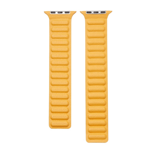 Loop Leather Watch Band For Apple Watch Series 7 45mm / 6 & SE & 5 & 4 44mm / 3 & 2 & 1 42mm(California Poppy) by bashfashion