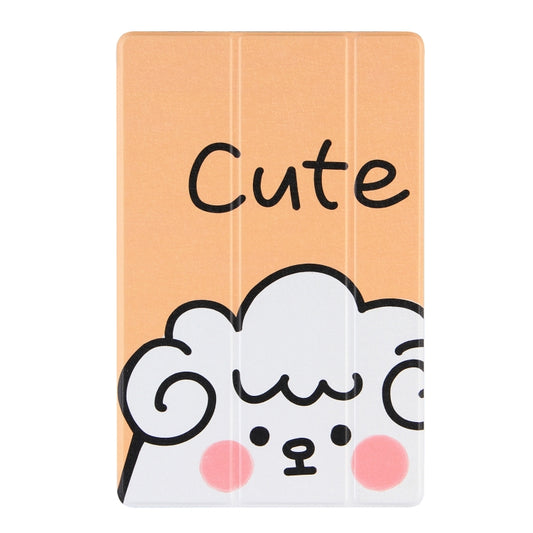 For Lenovo Tab P11 Pro (TB-XJ706F) Coloured Drawing Pattern Horizontal Flip Leather Case with Three-folding Holder(Cute) by bashfashion