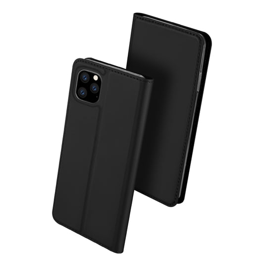 For iPhone 11 DUX DUCIS Skin Pro Series Shockproof Horizontal Flip Leather Case with Holder & Card Slots(Black) by DUX DUCIS