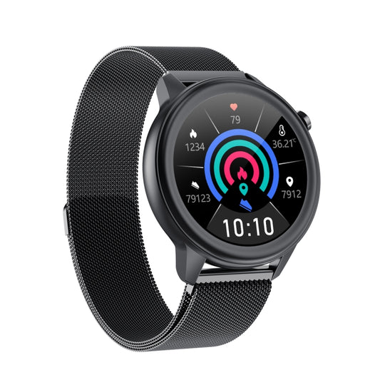 E80 1.3 inch TFT Color Screen IP68 Waterproof Smart Bracelet, Support Blood Oxygen Monitoring / Body Temperature Monitoring / Heart Rate Monitoring, Style:Metal Strap(Black) by bashfashion