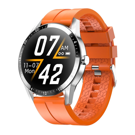 G20 1.3 inch IPS Color Screen IP67 Waterproof Smart Watch, Support Blood Oxygen Monitoring / Sleep Monitoring / Heart Rate Monitoring, Style: Silicone Strap(Orange) by bashfashion