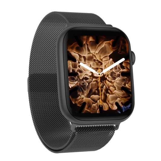 DW35PRO 1.75 inch Color Screen IPX7 Waterproof Smart Watch, Support Bluetooth Answer & Reject / Sleep Monitoring / Heart Rate Monitoring, Style: Steel Strap(Black) by bashfashion