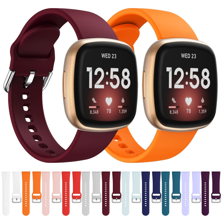 For Fitbit Versa 3 Silicone Watch Band(Orange) by bashfashion