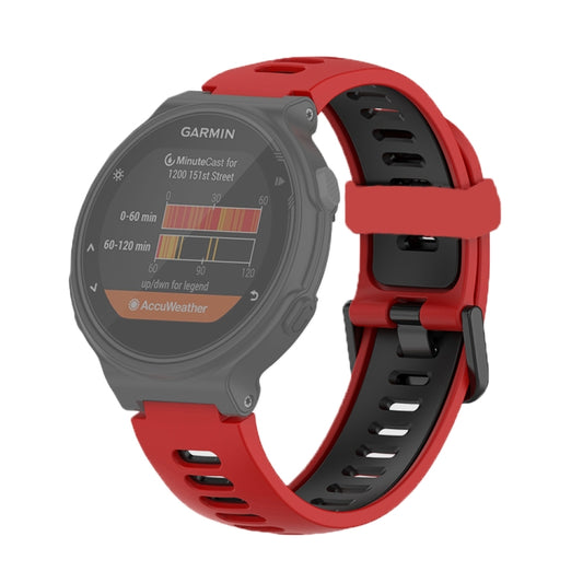 For Garmin Forerunner 220/230/235/620/630/735XT Two-color Silicone Watch Band(Red+Black) by bashfashion
