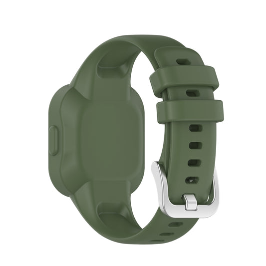 For Garmin Vivofit JR3 Silicone Pure Color Watch Band(Dark Green) by bashfashion
