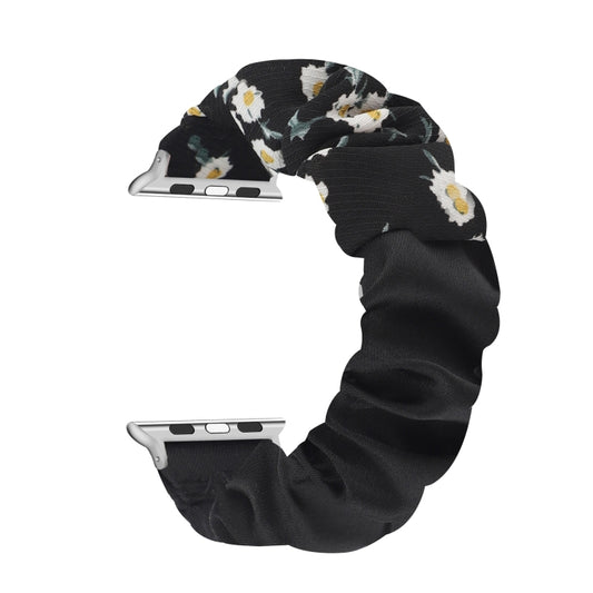 Butterfly Pattern Hair Ring Cloth Watch Band For Apple Watch Series 9&8&7 41mm / SE 3&SE 2&6&SE&5&4 40mm / 3&2&1 38mm(E) by bashfashion