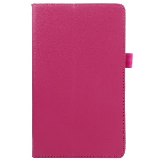 For Samsung Galaxy Tab A7 Lite T220 / T225 Litchi Texture Solid Color Horizontal Flip Leather Case with Holder & Pen Slot(Rose Red) by bashfashion