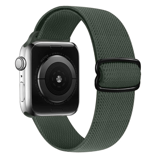 8-shaped Buckle Nylon Watch Band For Apple Watch Ultra 49mm&Watch Ultra 2 49mm / Series 9&8&7 45mm / SE 3&SE 2&6&SE&5&4 44mm / 3&2&1 42mm(Dark Green) by bashfashion