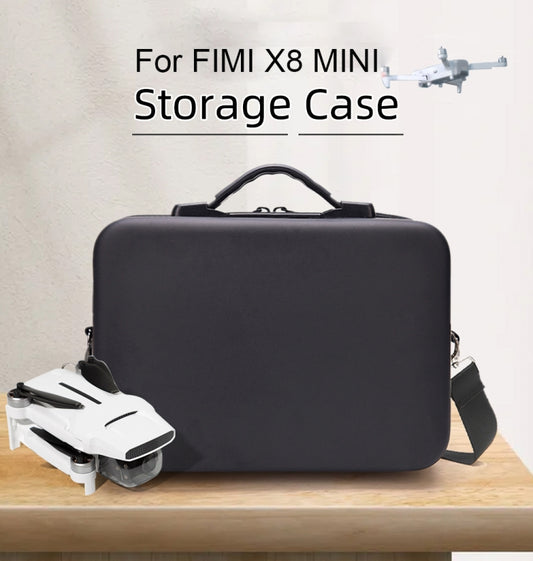 Portable Single Shoulder Storage Travel Carrying Cover Case Box with Baffle Separator for FIMI X8 mini(Black + Black Liner) by bashfashion