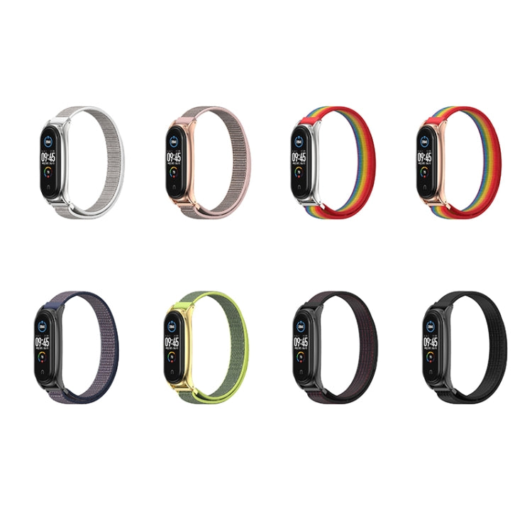 For Xiaomi Mi Band 6 / 5 / 4 / 3 Mijobs Nylon Loop Plus Watch Band Watch Band(Yellow Gold) by MIJOBS