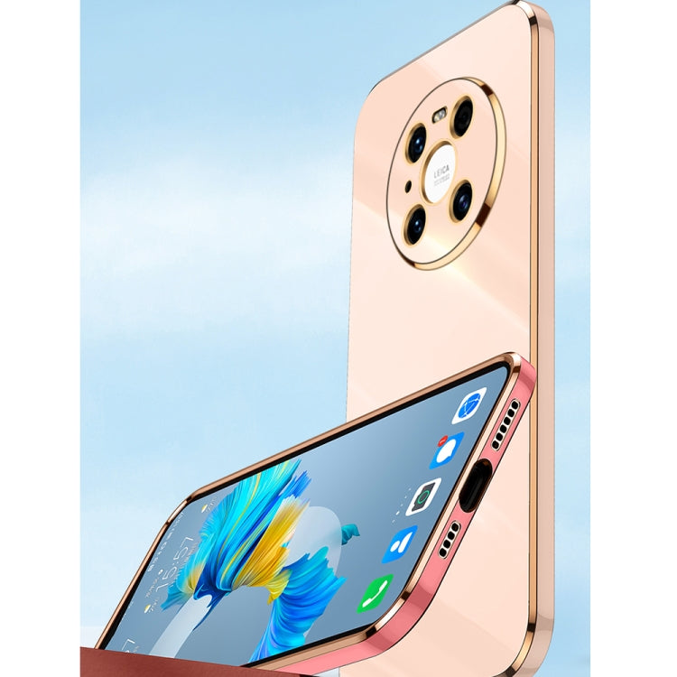 For Huawei Mate 40 Pro XINLI Straight Edge 6D Electroplate TPU Phone Case(Mint Green) by XINLI