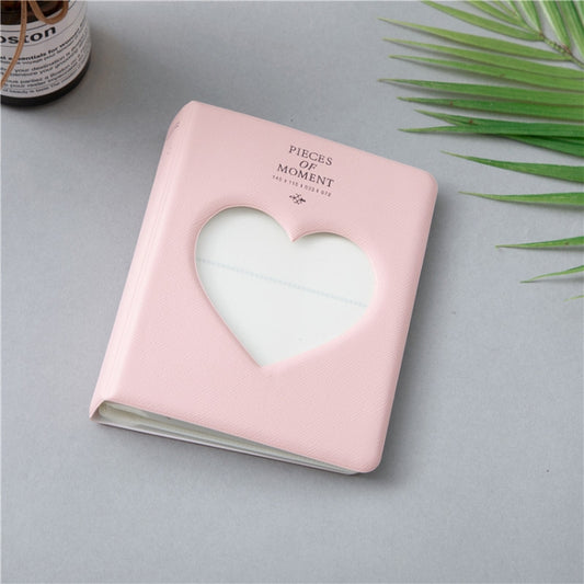 Hollow Heart 64 Pockets Photo Book Album Name Card Holder for Fujifilm Instax Mini 8 /7s /70 /25 /50s /90(Pink) by bashfashion