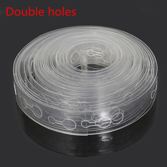 50 PCS DIY Latex Balloons Modeling Tool Plastic Balloon Chain Tie Knob Tool Birthday Party Wedding Decoration Supplies, Length: 5m(Double Holes) by bashfashion