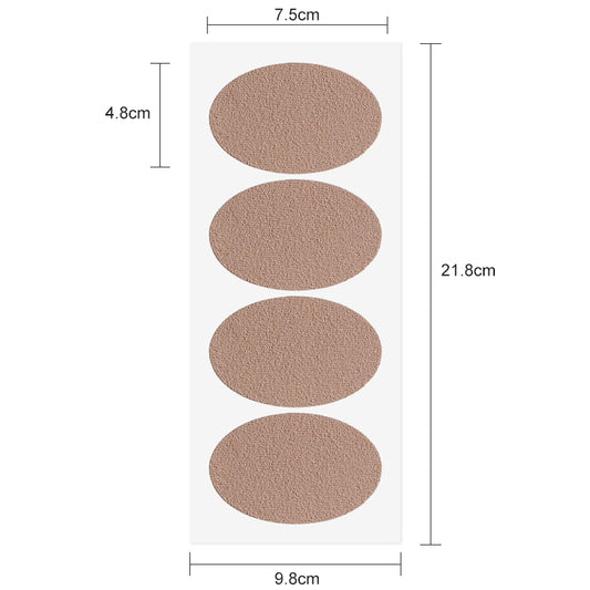 012 Flannel Free Stickers Multifunctional Sweat-absorbent Breathable Wear-resistant Heel Protector, Size: 7.5 x 4.8cm(Skin Color) by bashfashion