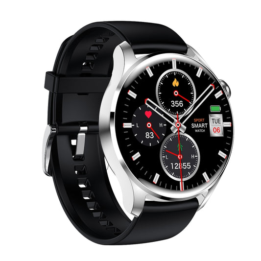 M103 1.35 inch IPS Color Screen IP67 Waterproof Smart Watch, Support Sleep Monitoring / Heart Rate Monitoring / Bluetooth Call / Music Playback, Style: Silicone Strap(Black Silver) by bashfashion