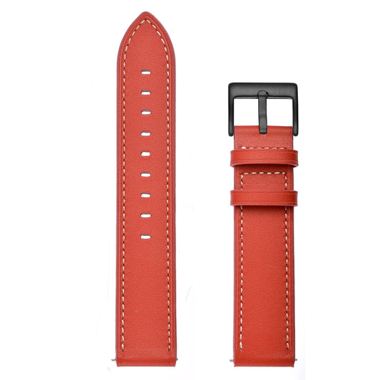 For Samsung Galaxy Watch 3 41mm Leather Watch Band(Red) by bashfashion