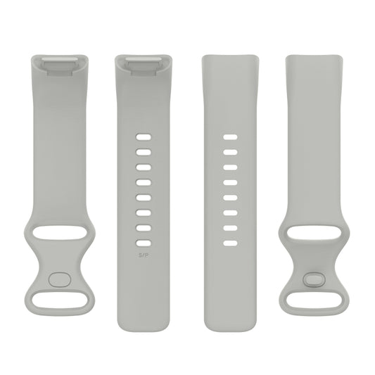 For Fitbit Charge 5 Silicone Watch Band, Size:S(Rock Grey) by bashfashion