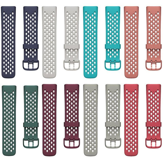 For Fitbit Charge 5 Silicone Hole Watch Band(Pine Needle Green) by bashfashion