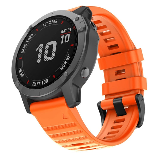 For Garmin Fenix 6 22mm Silicone Smart Watch Watch Band(Orange) by bashfashion