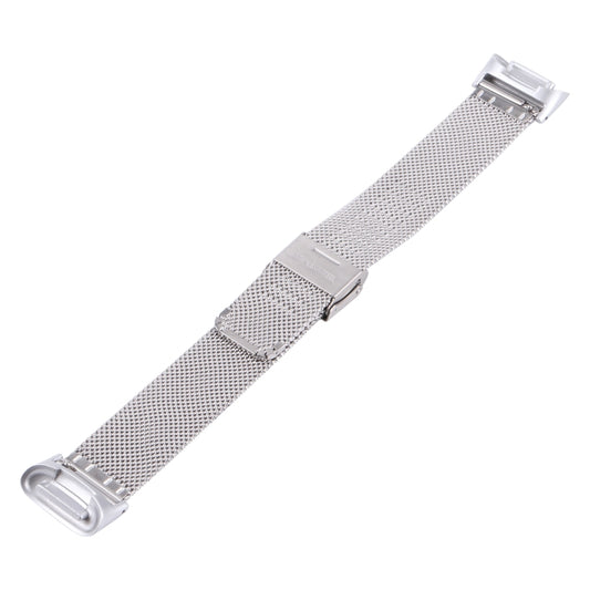 For Fitbit Charge 5 Milan Steel Double Buckles Strap Watch Band(Silver) by bashfashion