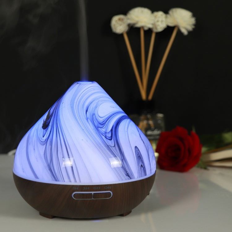 400ml Volcano Shape Humidifier Glass Aromatherapy Machine Automatic Alcohol Sprayer, Plug Specification:US Plug(Coffee) by bashfashion