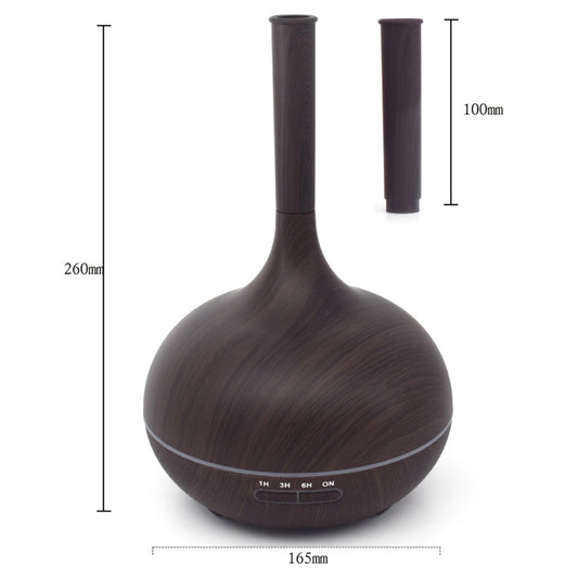 Creative Fragrance Machine Pointed Mouth Humidifier Automatic Alcohol Sprayer with Colorful LED Light, Plug Specification:AU Plug(Dark Brown) by bashfashion