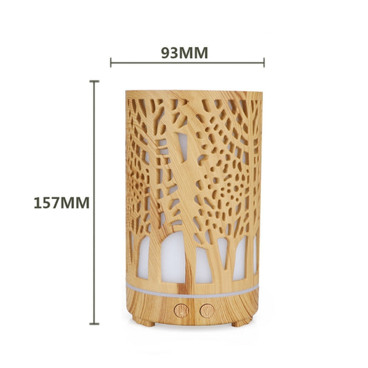 200ml Hollow-out Forest Pattern Wooden Essential Oil Aromatherapy Machine Ultrasonic Humidifier Automatic Alcohol Sprayer, Plug Specification:AU Plug(Light Brown-3) by bashfashion
