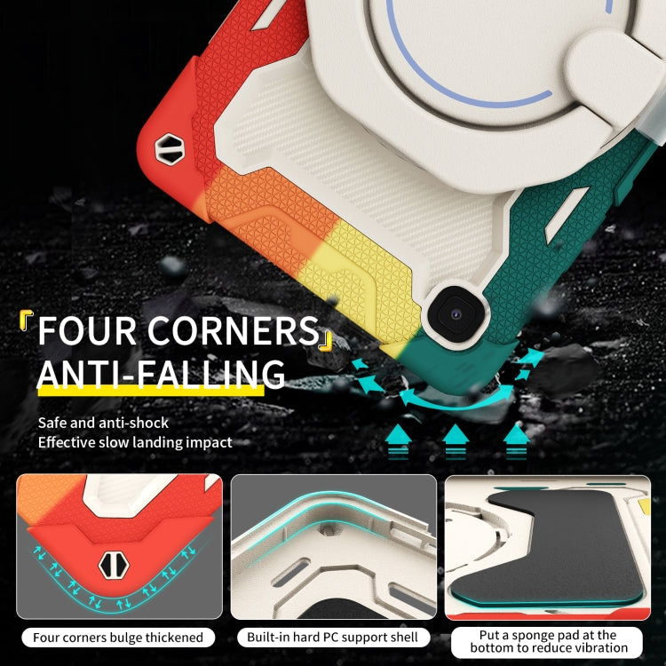 For Samsung Galaxy Tab A7 Lite Armor Contrast Color Silicone + PC Tablet Case(Colorful Blue) by bashfashion