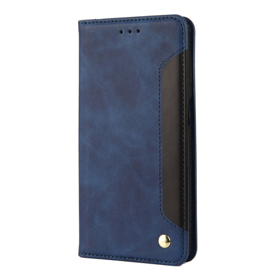 For Xiaomi Redmi Note 11 Skin Feel Splicing Leather Phone Case(Blue) by bashfashion