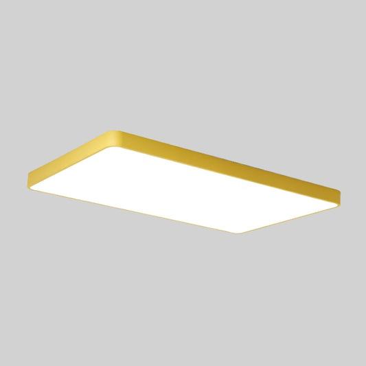 Macaron LED Rectangle Ceiling Lamp, White Light, Size:110x70cm(Yellow) by bashfashion