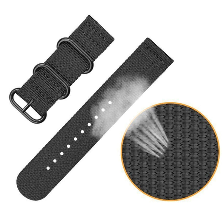 For Suunto CORE Three-ring Steel Buckle Nylon Watch Band(Black) by bashfashion