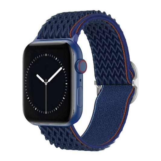 W Texture Nylon Strap For Apple Watch Ultra 49mm&Watch Ultra 2 49mm / Series 9&8&7 45mm / SE 3&SE 2&6&SE&5&4 44mm / 3&2&1 42mm(Purple) by bashfashion
