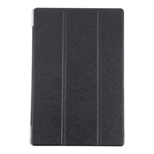 For Samsung Galaxy Tab A8 10.5 2021 X200 / X205 Silk Texture 3-fold Leather Tablet Case(Black) by bashfashion