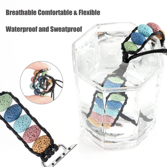 Volcanic Stone Watch Band For Apple Watch Series 9&8&7 41mm / SE 3&SE 2&6&SE&5&4 40mm / 3&2&1 38mm(Multicolour) by bashfashion