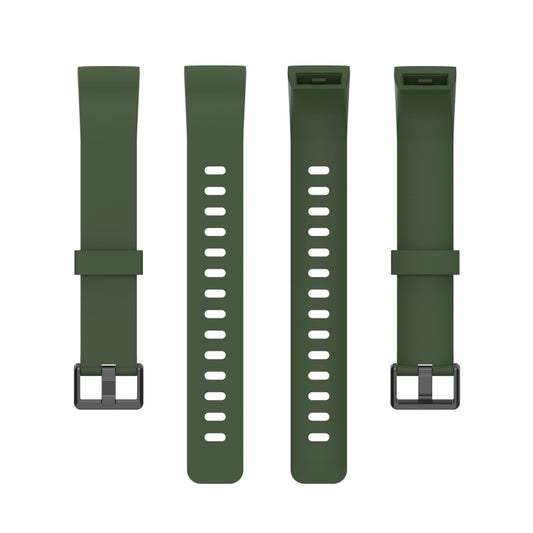 For Realme Band RMA199 Solid Color Silicone Watch Band(Army Green) by bashfashion
