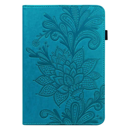 Lace Flower Embossing Pattern Leather Tablet Case For Samsung Galaxy Tab S8(Blue) by bashfashion