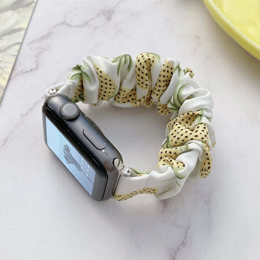 Single Loop Elasticity Cloth Fruit Watch Band For Apple Watch Ultra 49mm&Watch Ultra 2 49mm / Series 9&8&7 45mm / SE 3&SE 2&6&SE&5&4 44mm / 3&2&1 42mm(B) by bashfashion