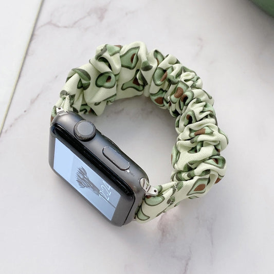 Single Loop Elasticity Cloth Fruit Watch Band For Apple Watch Ultra 49mm&Watch Ultra 2 49mm / Series 9&8&7 45mm / SE 3&SE 2&6&SE&5&4 44mm / 3&2&1 42mm(D) by bashfashion