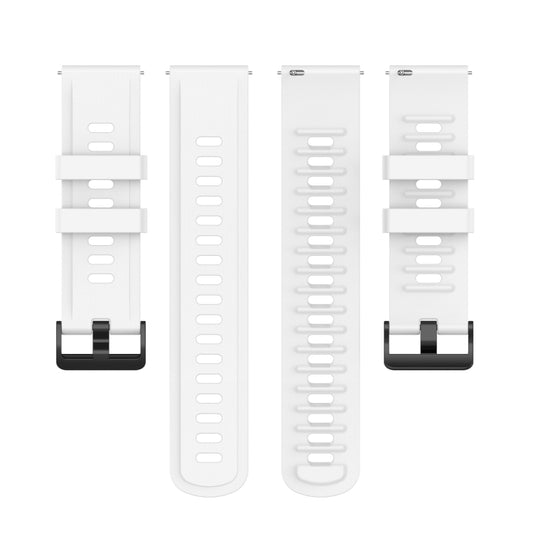 For Xiaomi Watch S1 Active / Watch Color 2 Solid Color Silicone Watch Band(White) by bashfashion