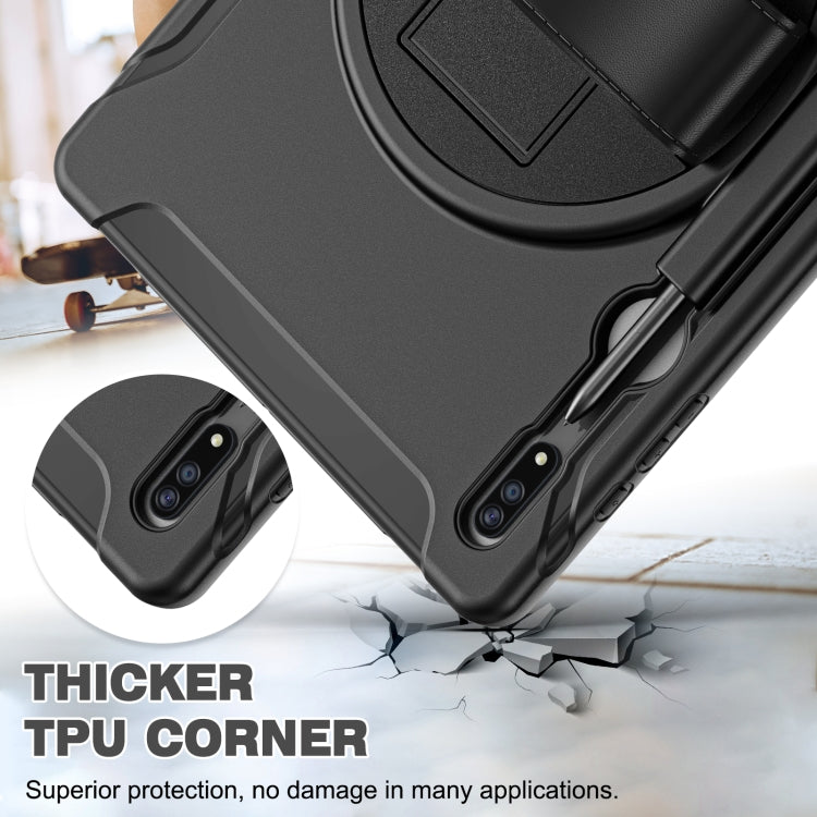 For Samsung Galaxy Tab S10 Ultra / S9 Ultra / S8 Ultra Shockproof TPU + PC Tablet Case(Black) by bashfashion